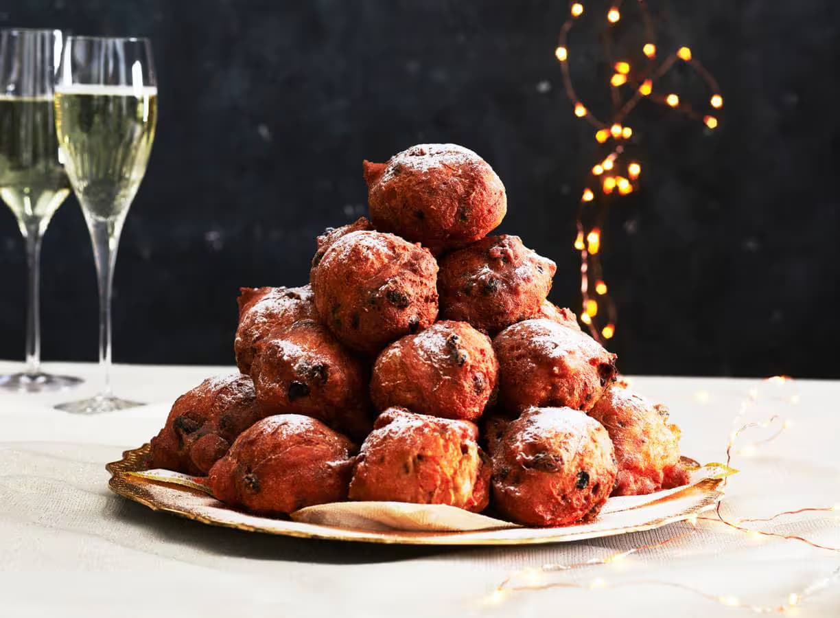 Oliebollen met rozijnen